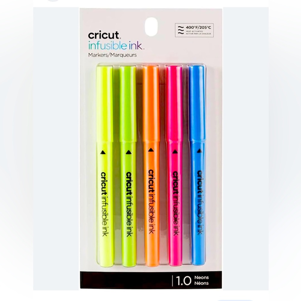 Cricut Infusible Ink Markers, Neon Medium-Point Markers (1.0), 5 count